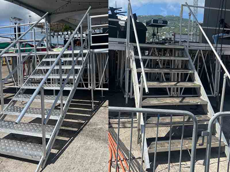aluminiowe schody sceniczne