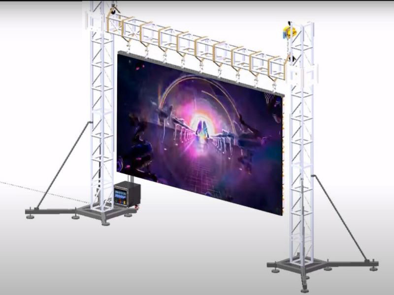 LED video wall truss