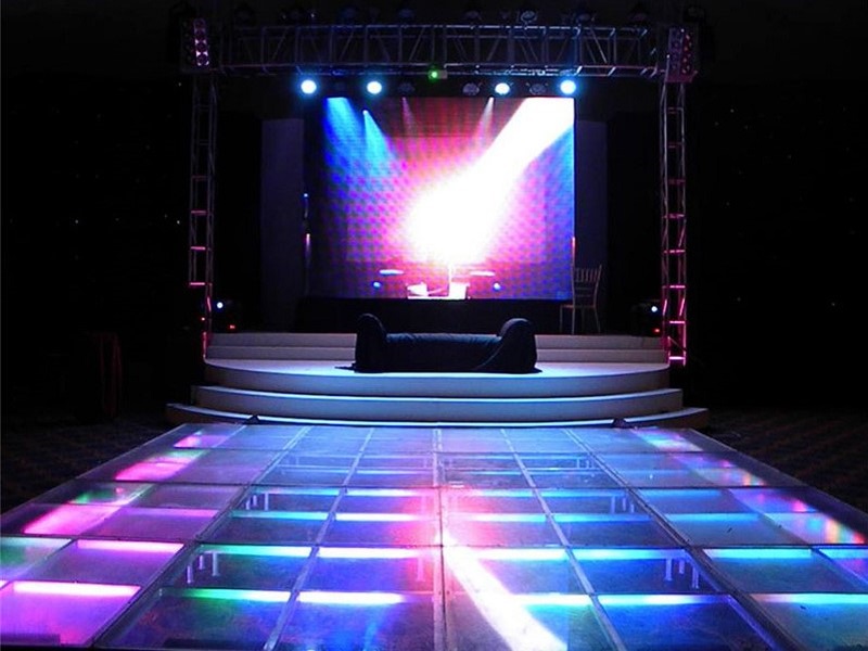 Portable lighted acrylic stages